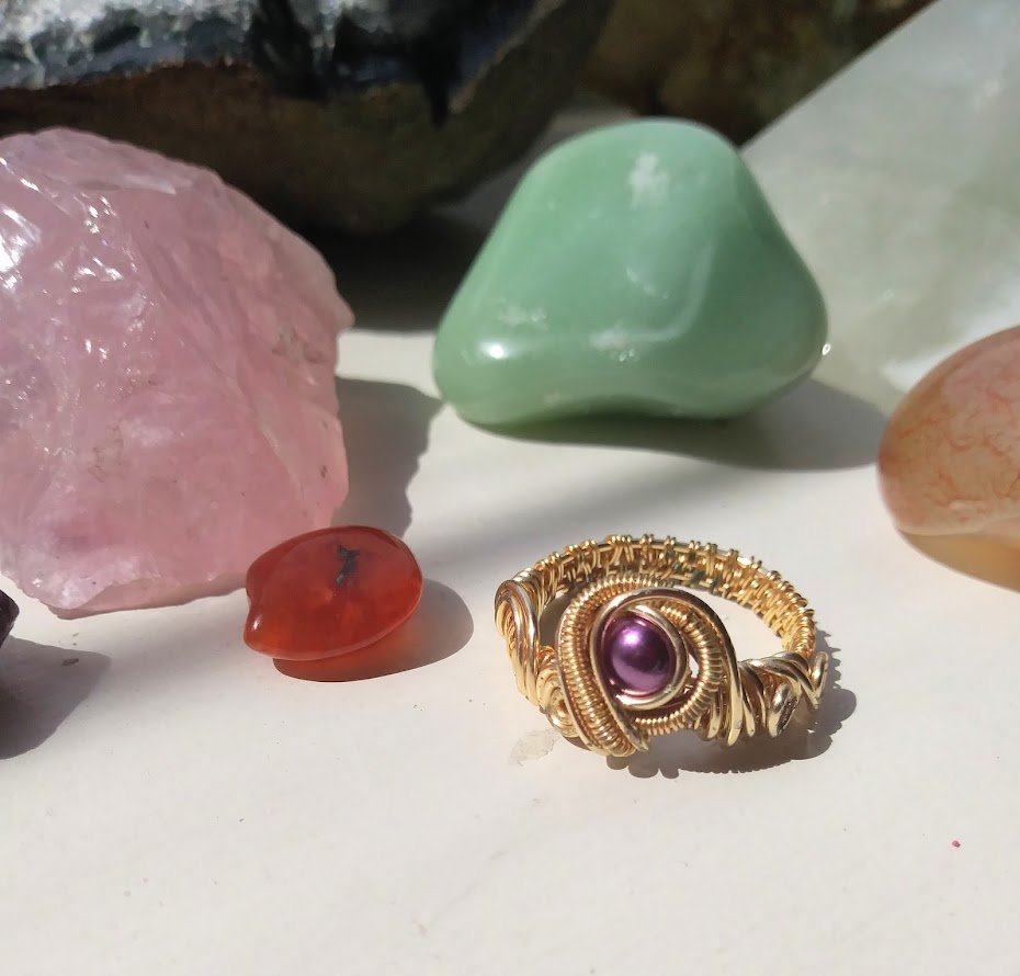 Gold Wire Wrapped Ring