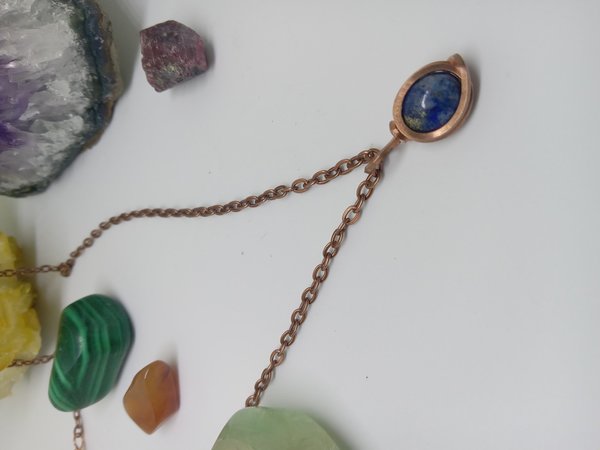 Sodalite Pendant on Copper Chain