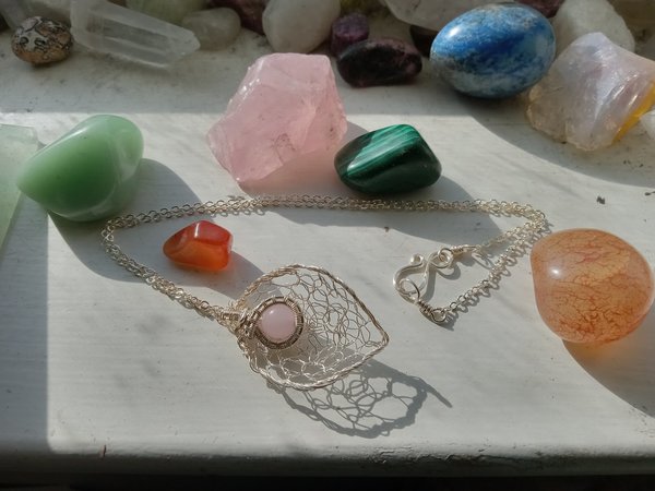 Layered Pendant Necklace In Silver 